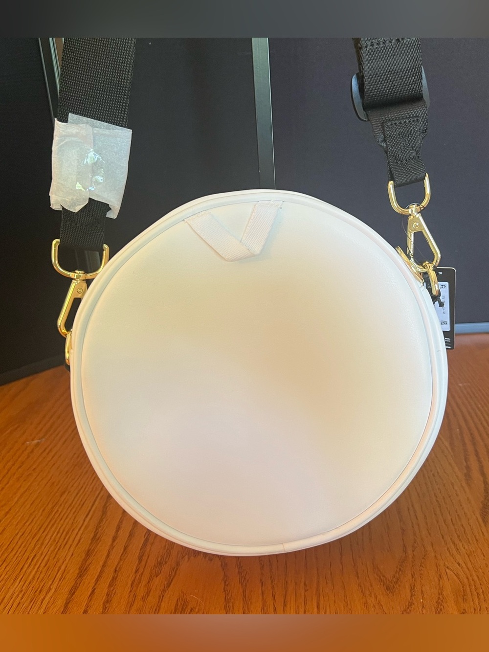 Adidas Soccer Ball Crossbody Bag - White/Black/Gold Metallic - Picture 3 of 9